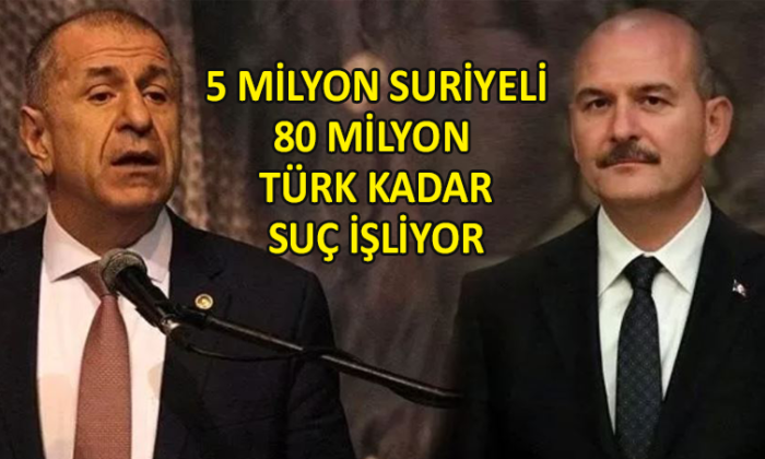 5 milyon Suriyeli 80 milyon Türk kadar suç işliyor.