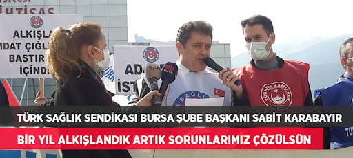 Türk Sağlık Sendikası Üyelerinden 1 Gün İş Bırakma Eylemi!