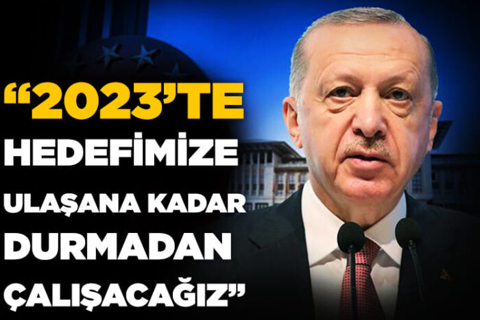 Erdoğan: Hedefimize ulaşana kadar durmadan çalışacağız