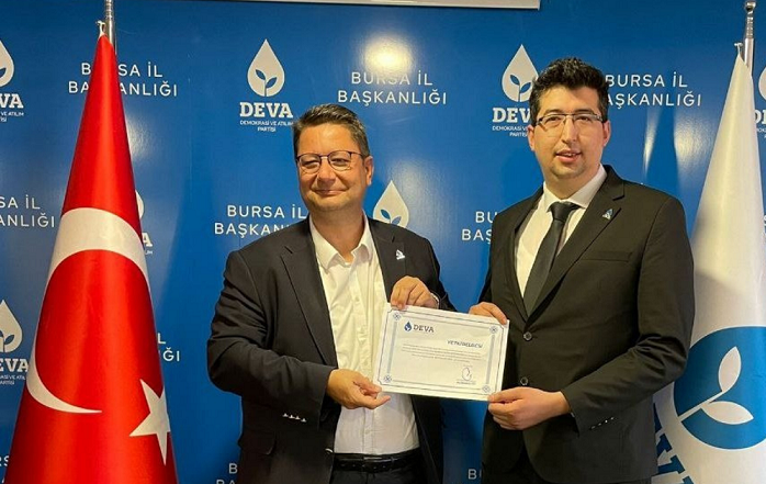 DEVA Partisi Bursa Büyükorhan İlçe Başkanı belli oldu.