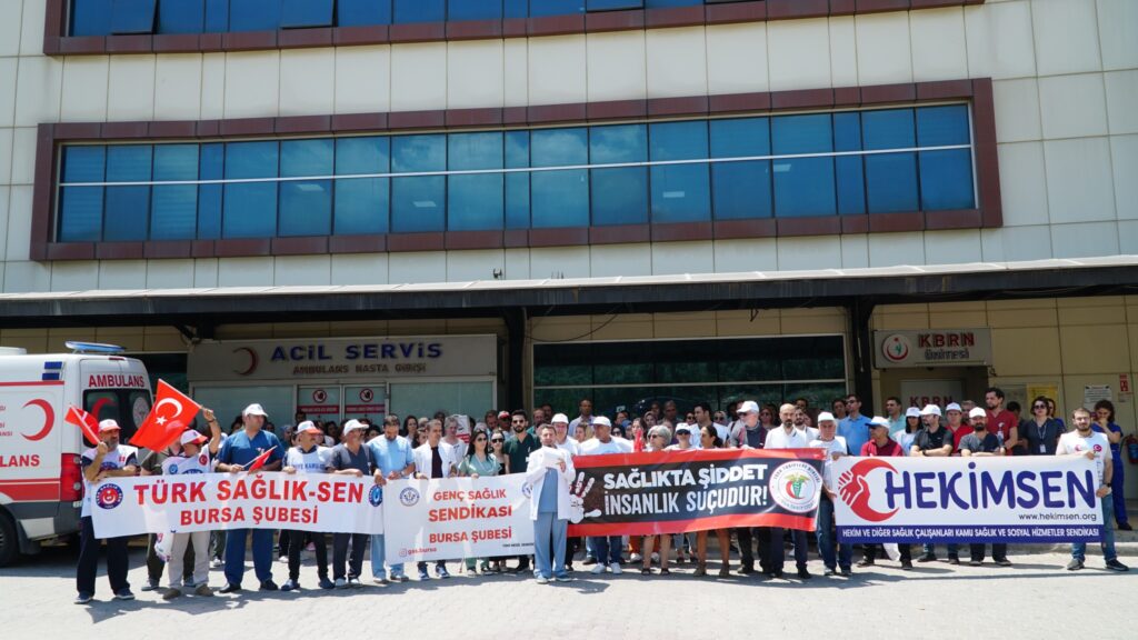 Bursa’da Sağlık Çalışanları: Sağlıkta Şiddete Karşı İsyandayız