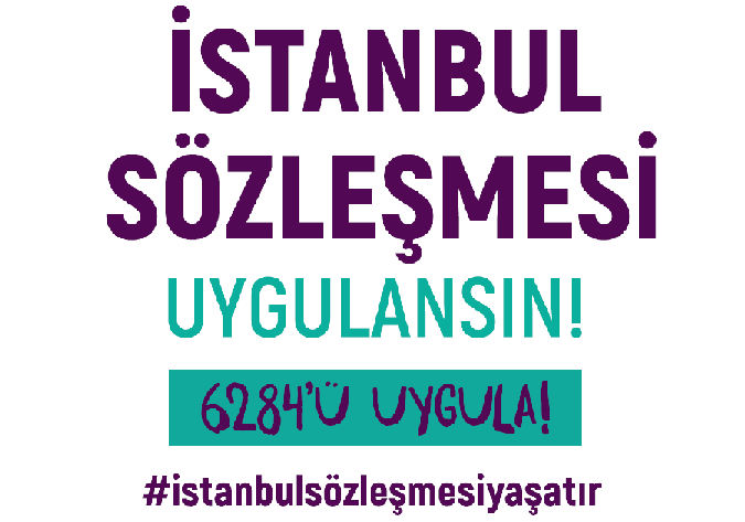 Hayatlarımızdan da haklarımızdan da vazgeçmiyoruz! İstanbul Sözleşmesi yaşatır! Güvenli çalışma alanları istiyoruz!