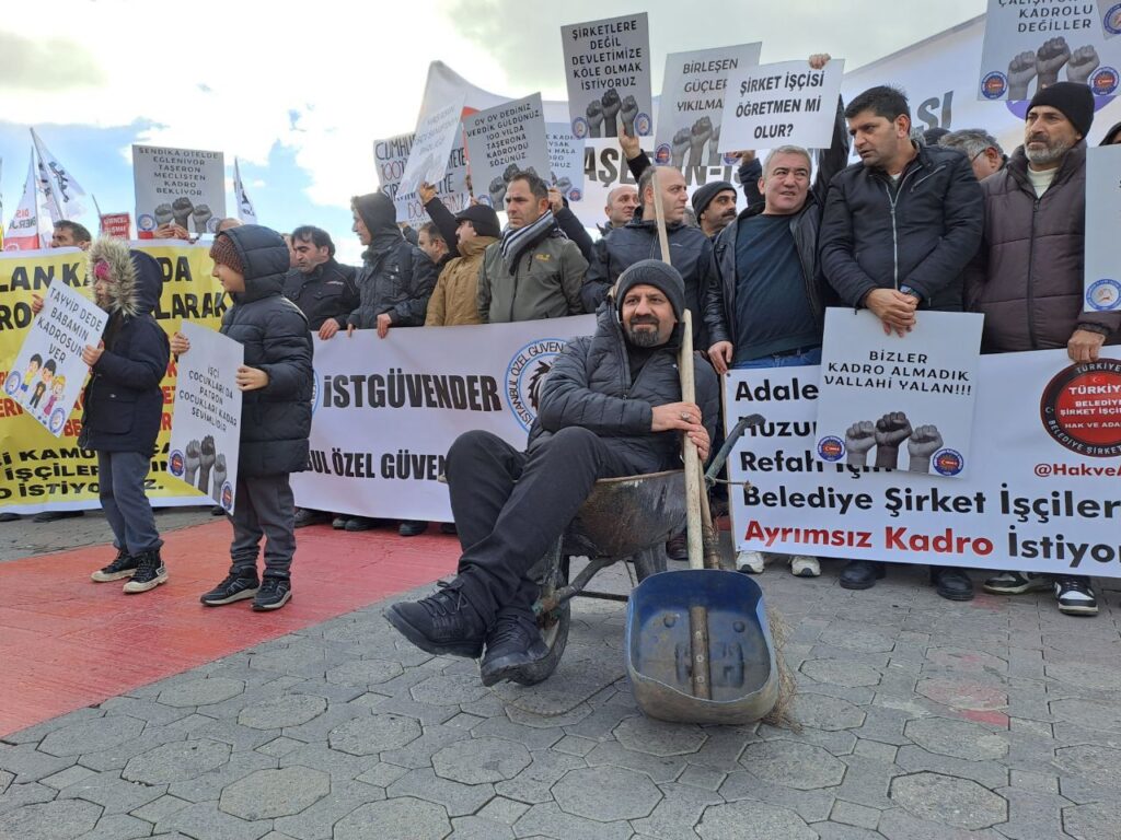 Taşeron Ve Belediye Şirket İşçileri Kadro Haklarını İstiyor