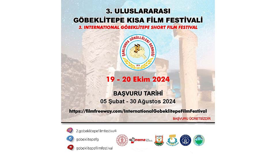 3. Uluslararası Göbeklitepe Film Festivali, tarihi ve kültürel değerleriyle Şanlıurfa’da sinema severlerle buluşmayı hedefliyor.