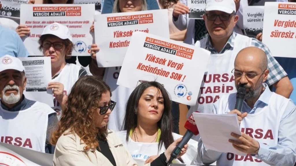 Bursa’da Sağlık Çalışanları Vergide Adalet İstiyor