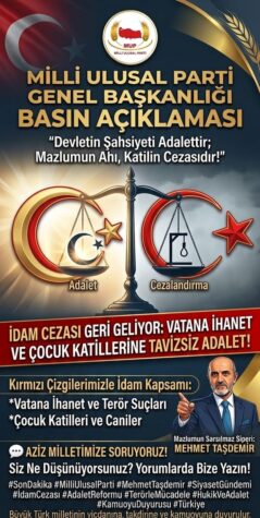 “Devletin Şahsiyeti Adalettir; Mazlumun Ahı, Katilin Cezasıdır” Başlıklı Açıklama Kamuoyuna Duyuruldu