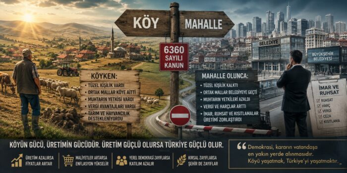 “Köyler Mahalle Oldu; Peki Üreten Türkiye Ne Kazandı?”