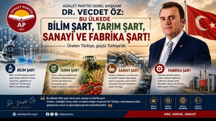 “Bu Ülkede Bilim Şart, Tarım Şart, Sanayi ve Fabrika Şart”