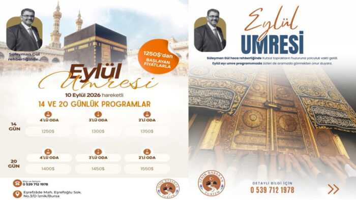 İznik Başaran Turizm’den Yeni Umre Programı