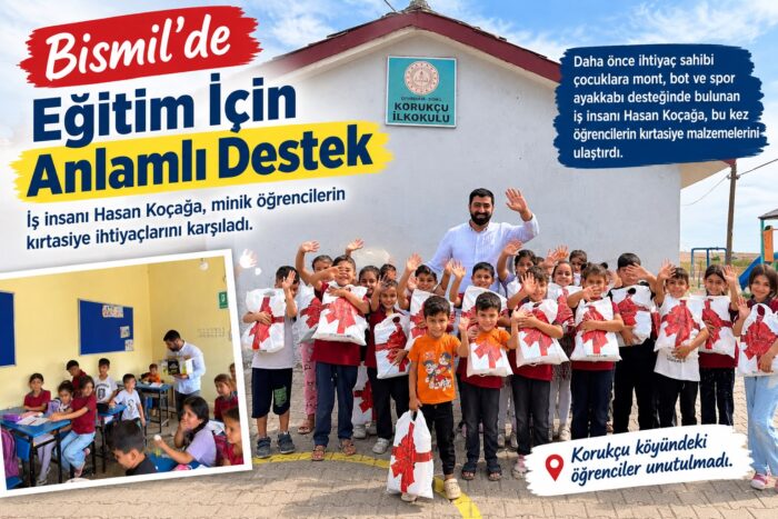 BİSMİL’DE ÖĞRENCİLERİN YÜZÜNÜ GÜLDÜREN DESTEK: HASAN KOÇAĞA’DAN EĞİTİME ANLAMLI KATKI