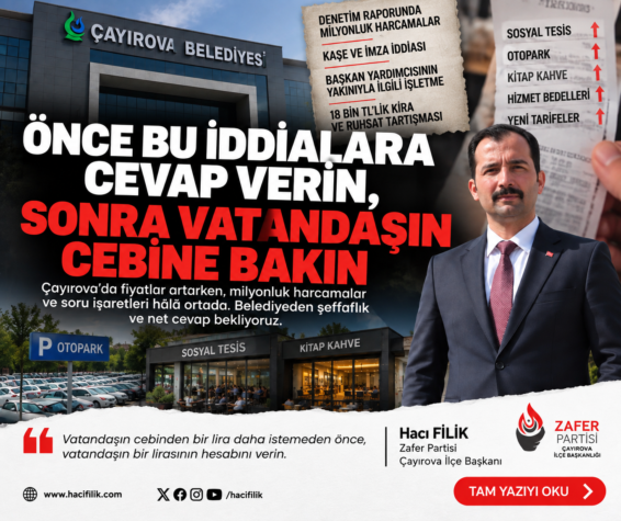 Hacı FİLİK’ten Çayırova Belediyesi’ne çağrı: “Vatandaşın bir lirasının hesabını verin”