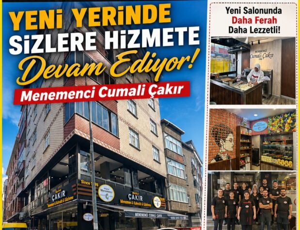 MENEMENİN LEZZET DURAĞI YENİ YERİNDE!