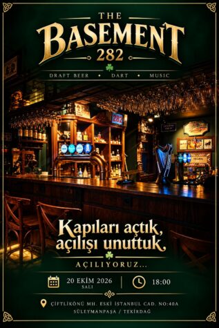 The Basement 282 Irish Pub, Tekirdağ’da Kapılarını Açtı