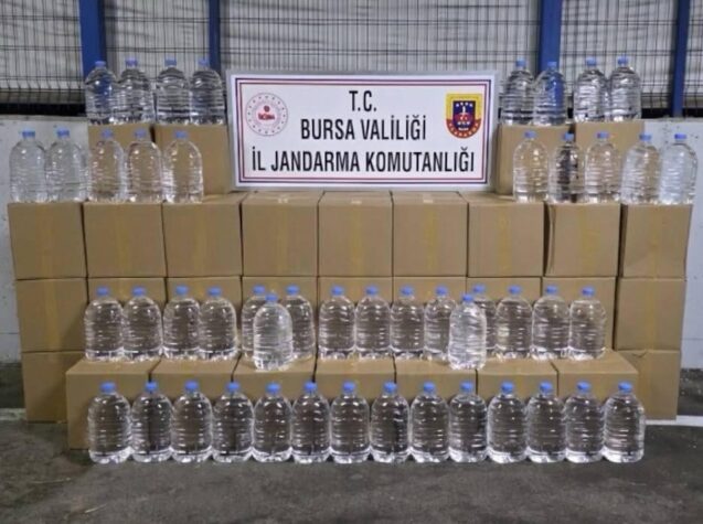 Bursa’da 1.260 Litre Etil Alkol Ele Geçirildi