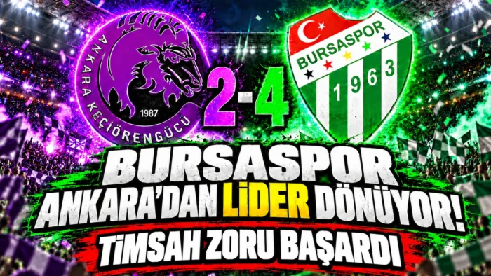 Bursaspor Ankara’dan lider döndü
